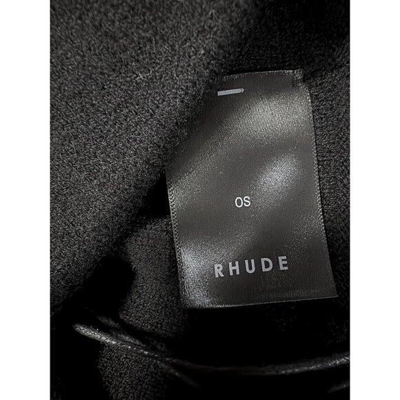 RHUDE Cross Logo Knitted Beanie – Black, OS, NWT, FW24 $295 MSRP - Picture 5 of 5